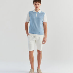 Elegante Ensamble Edel-Polo aus 100% Wolle - anspruchsvolle Eleganz
