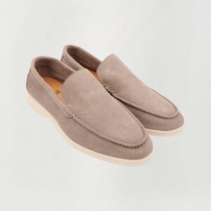 High-quality suede loafer low top soft suede graphite grey: luxurious men's shoes for every occasion