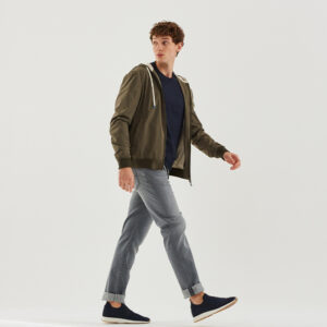 Elegante Ensamble Kapuzenblouson Stylische olivgrüne Jacke für jede Jahreszeit